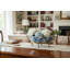 Blue White Floral Bird Oval Basin