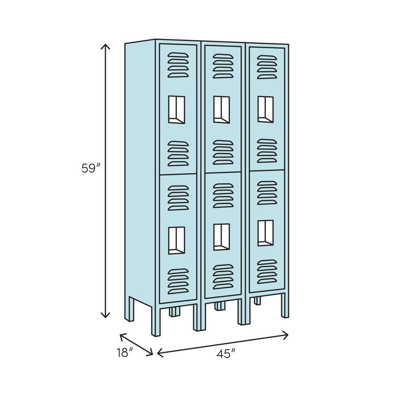 Casiers 2 - Rangée 3 - Section 45 po, Gris tendance