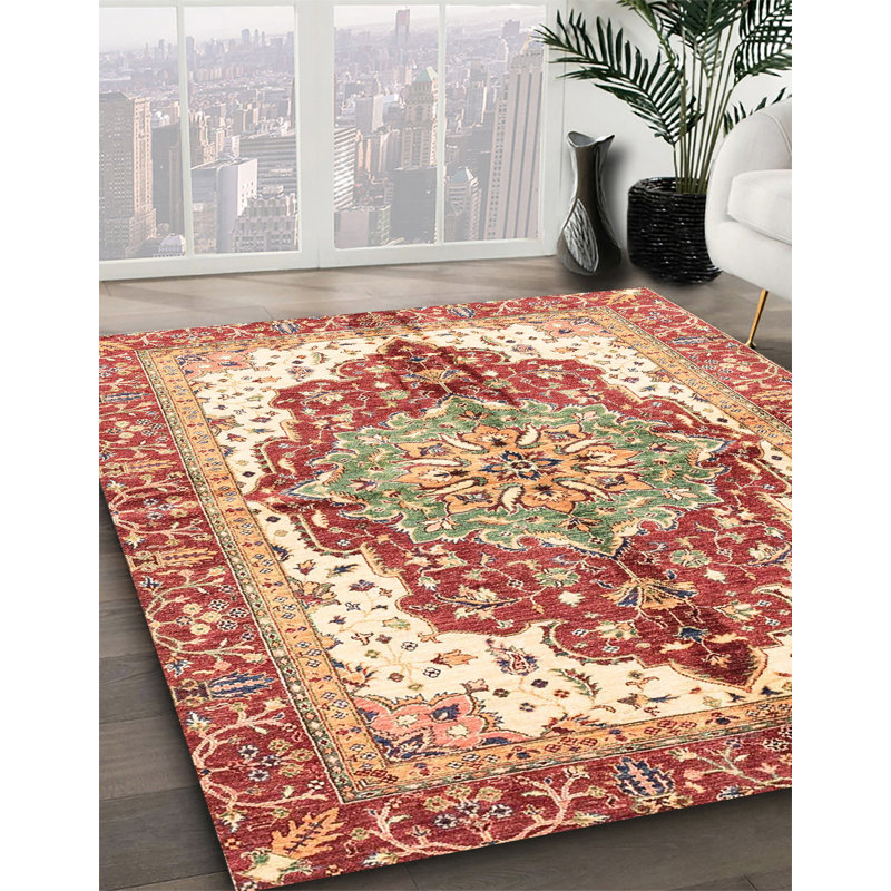Tapis abstrait moderne 3258, Rond 5 pi