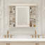 Armoire à pharmacie murale moderne avec porte miroir et 6 tablettes ouvertes Modern-754449990-754314019