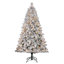 Home Heritage 7' Pine White Flocked Artificial Prelit Christmas Tree