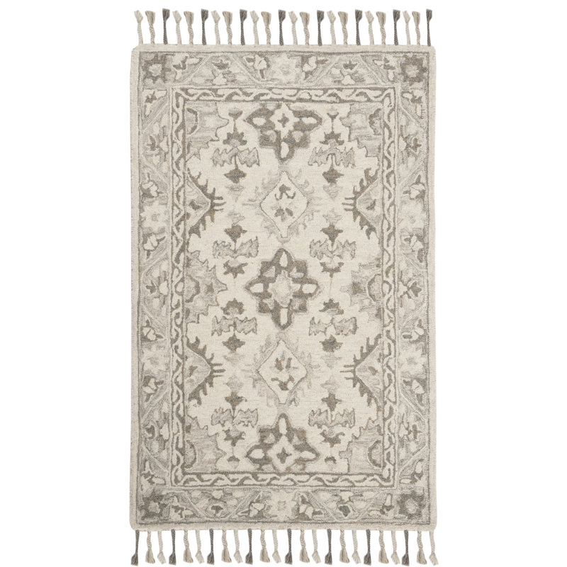 Tapis oriental en laine touffeté à la main Vahakn, Rectangle 2 pi 3 po x 5 pi