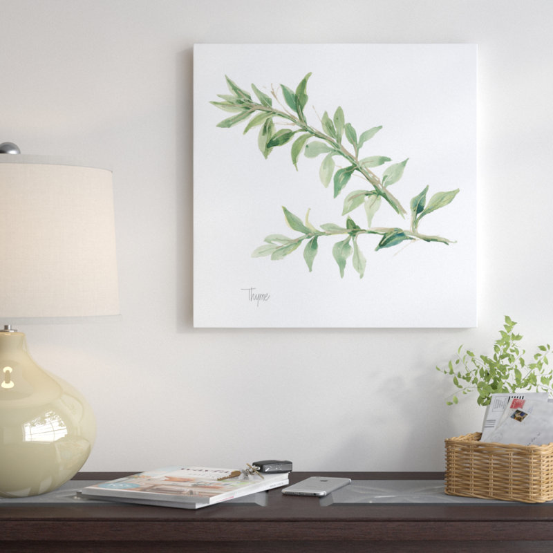 « thyme », reproduction d’art sur toile, H 26 po x l 26 po x P 1,5 po, Toile tendue, Non mat