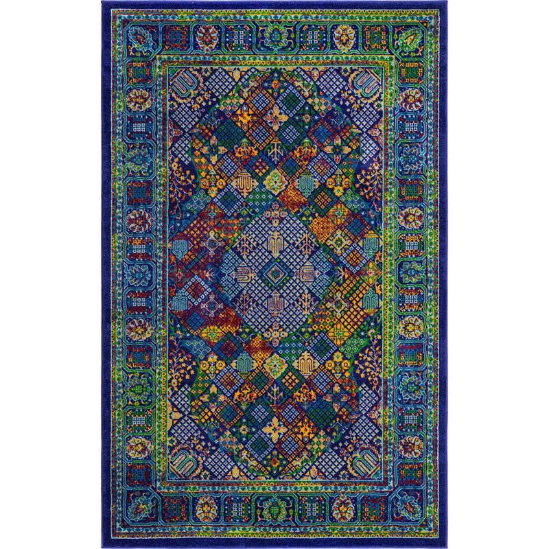 Oriental Indoor Rug, Rectangle 5'3" x 8'