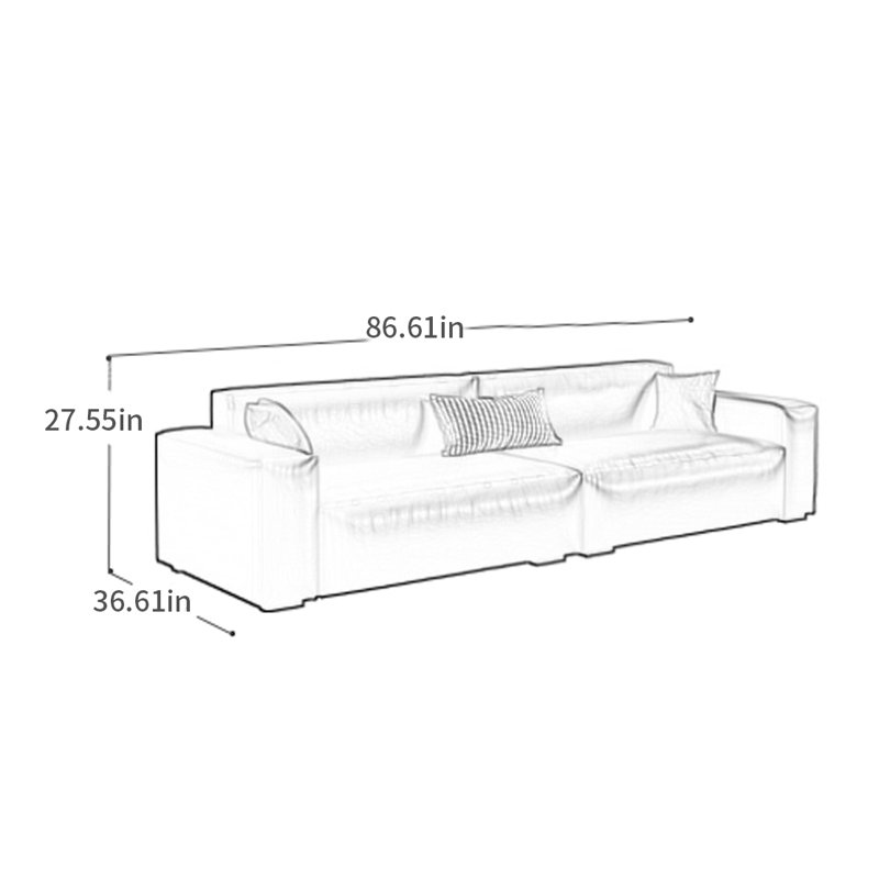Doner, 27.55" H x 86.61" W x 36.61" D