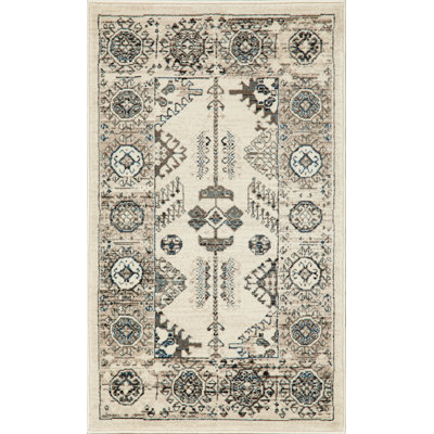 Ostergren Collection Beige/Brown/Blue Transitional Oriental Area Rug