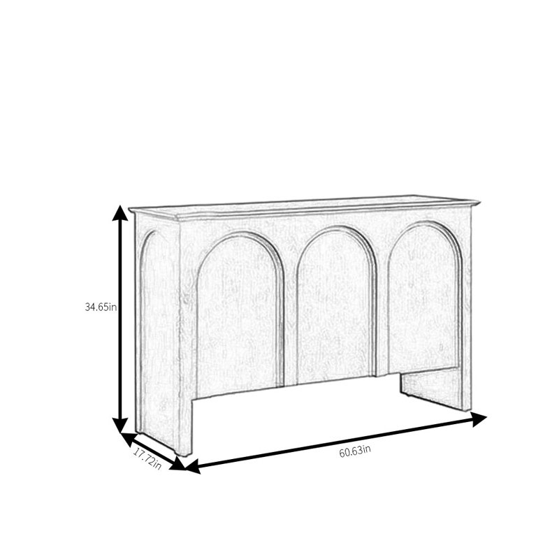 Buffet arqué American Retro, Noir