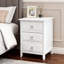 Table de chevet 3 tiroirs blanche