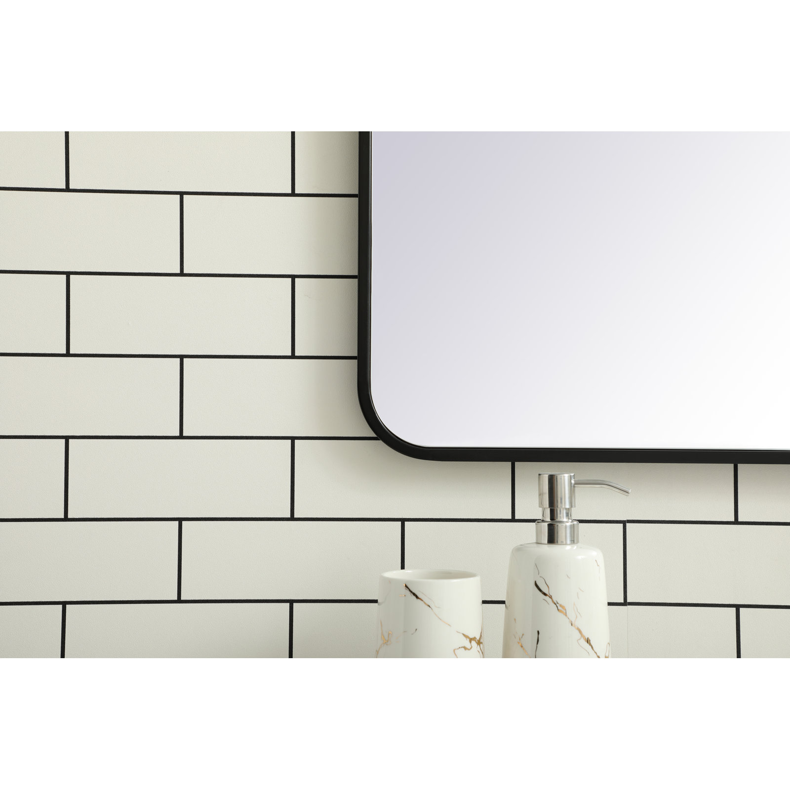 Sabine Accent Mirror, Black, 40" x 30"