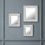 Grand miroir gris antique en fer gris-120644840