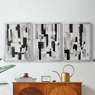 ABSTRACT Series XL - Toile tendue avec châssis sur mesure - 3 pièces