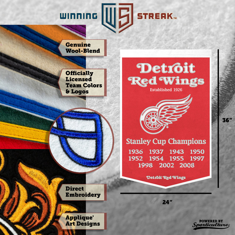 NHL Detroit Red Wings Dynasty | 24 po x 36 po, Detroit Red Wings