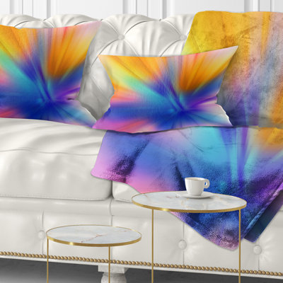 Rays of Speed - coussin imprimé abstrait jaune