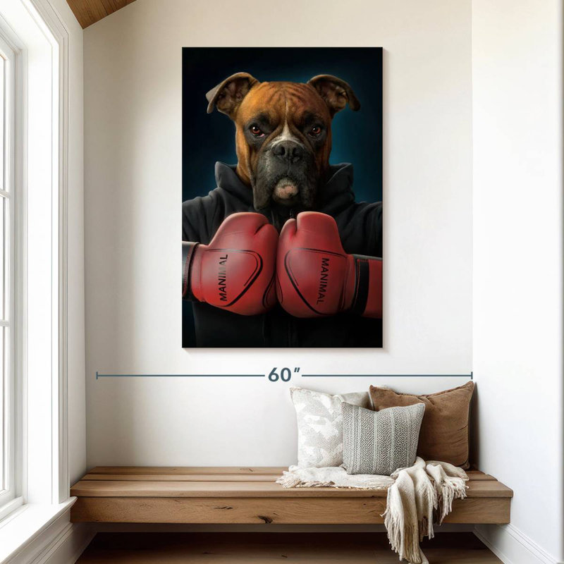 Brampt Boxer Dog, H 48 po x l 32 po