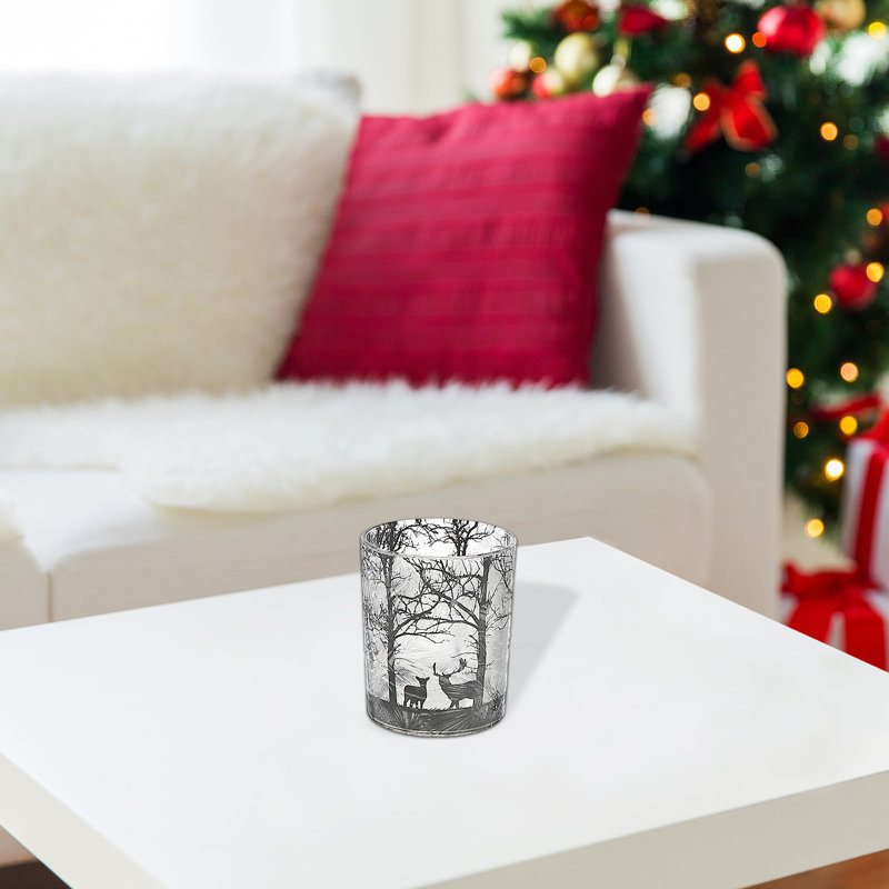 5'' H Glass Tabletop Tealight Holder