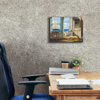 Rosecliff Heights «Enjoying the Sea Breeze» par John Rossini, art mural sur toile