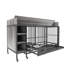 Grande cage pour animaux avec rouleau et cuve en fer de 57,72 po Profondeur, 23,73 de largeur, 34,01 de hauteur, noir + gris fumée sur roulettes: gris-1043712474-1043712452