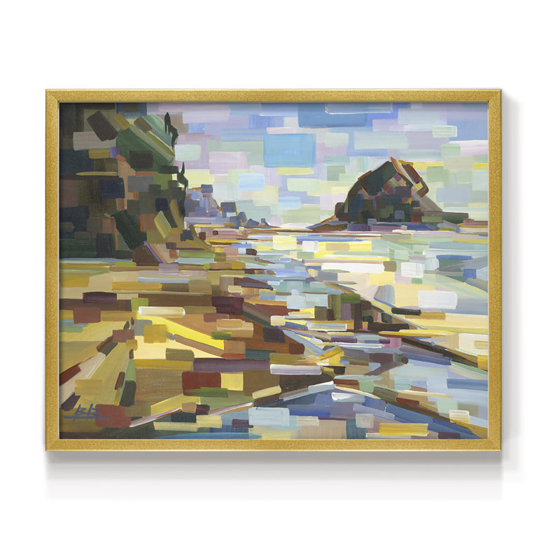 Best Coast - reproduction encadrée - réversible, H 8 po x l 10 po, Doré