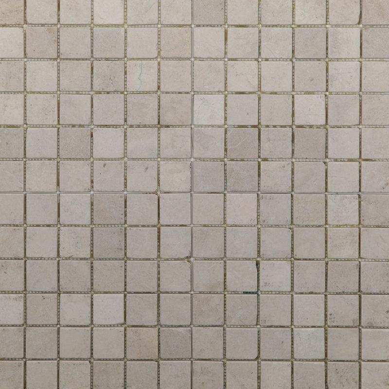 Carreau de mosaïque en marbre et marbre Crema Marfil Hildale 2 po x 2 po Hildale