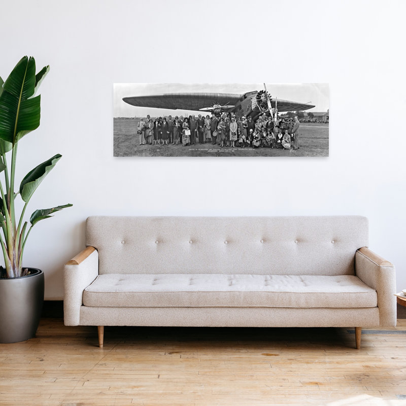 Amelia Earhart's Arrival In Washington The Feminine Flying Fleet From Philadelphia Club Of Advertising Women May 17 1930 by Fred Schutz - Wrapped Canvas Panoramic Print