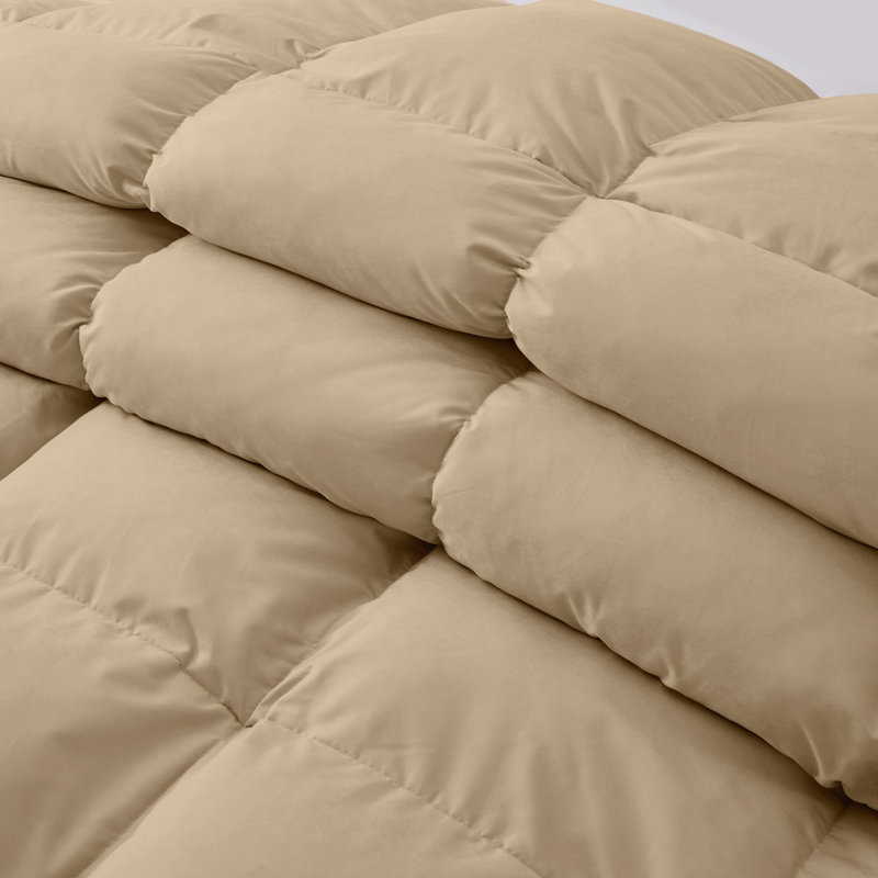 Heavyweight Feather & Down Fiber Duvet Insert, King, Beige