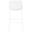 Siège de bureau en similicuir blanc avec support en métal et hauteur de bar contemporaine