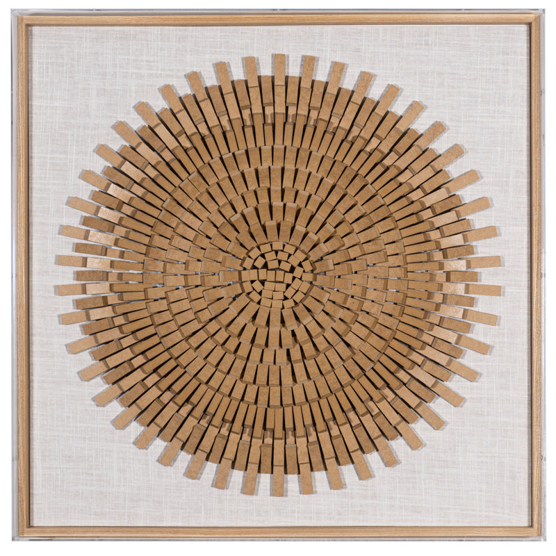 Décoration murale géométrique en bois