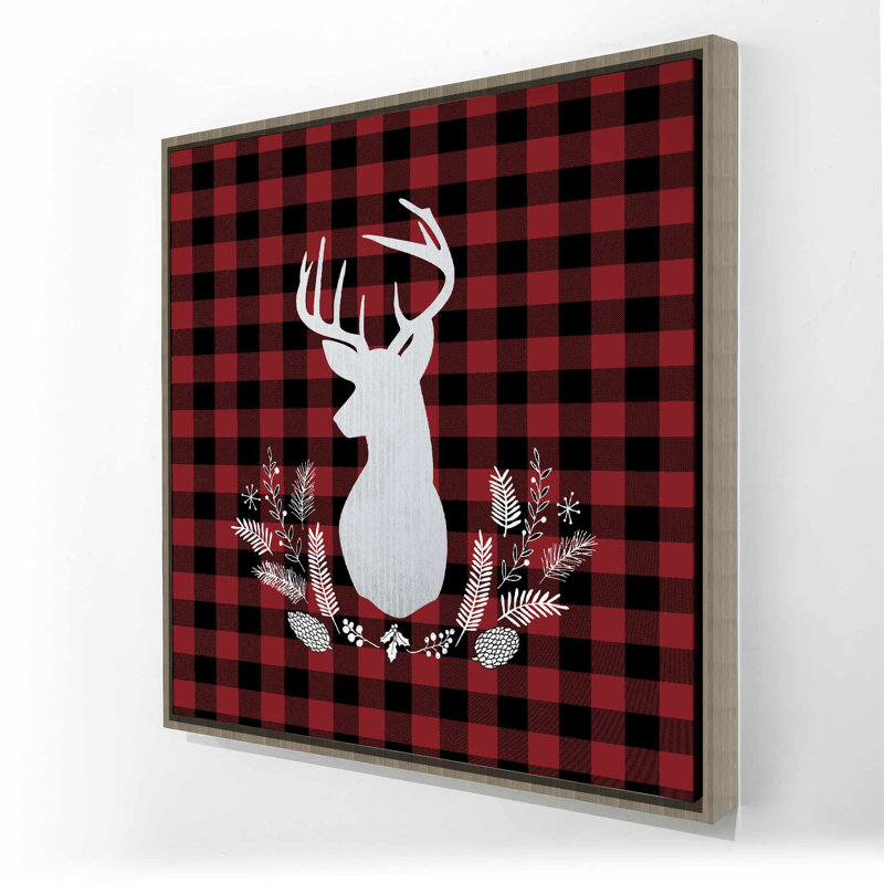 Décor de toile encadrée de cerf à motif rustique de cuisine