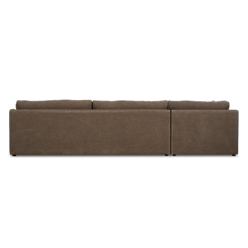 Aurelia 3-Piece Sectional, Brown LInen