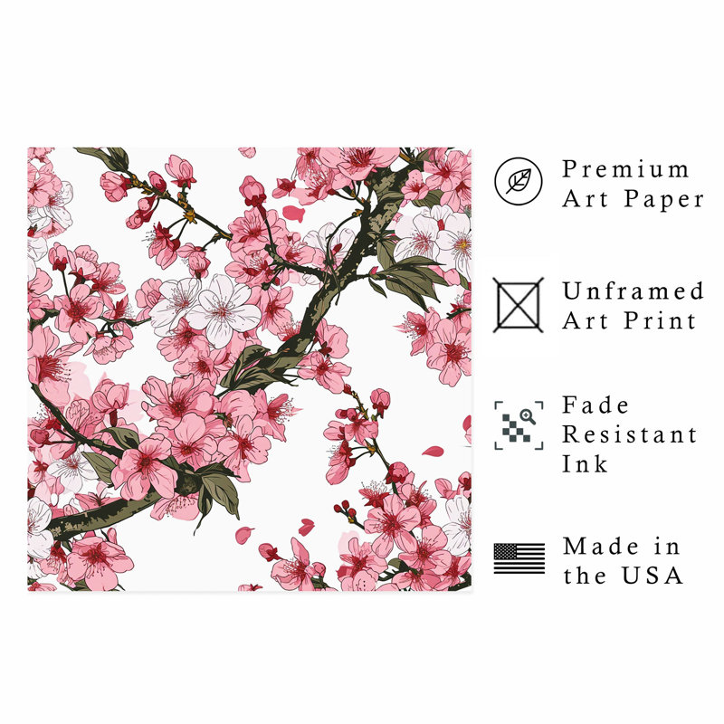 Art floral japonais, fleurs de cerisier japonaises, H 28 po x l 28 po