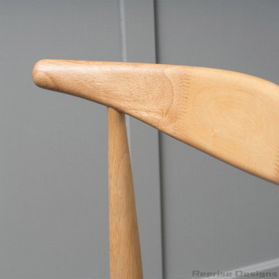 Ensemble de 2 chaises de salle à manger en bois d'hévéa avec dossier ergonomique et coussins de confort