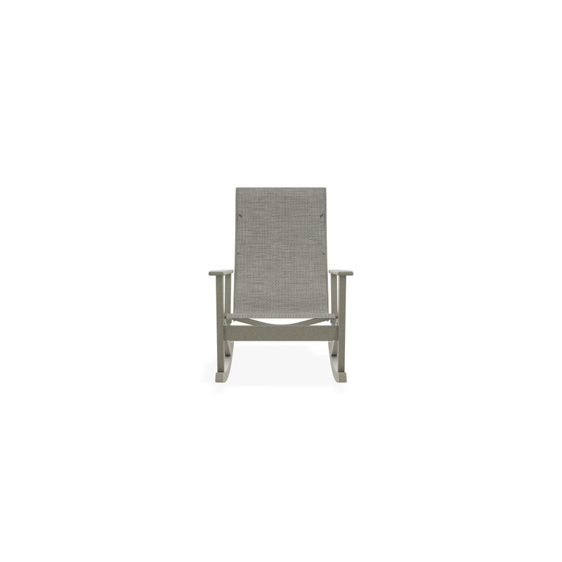 Wexler Polymer Outdoor Lounge Chair, Storm, Burke