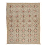 Vintage Bessarabian Kilim Rug In Beige With Floral Patterns - Rug & Kilim