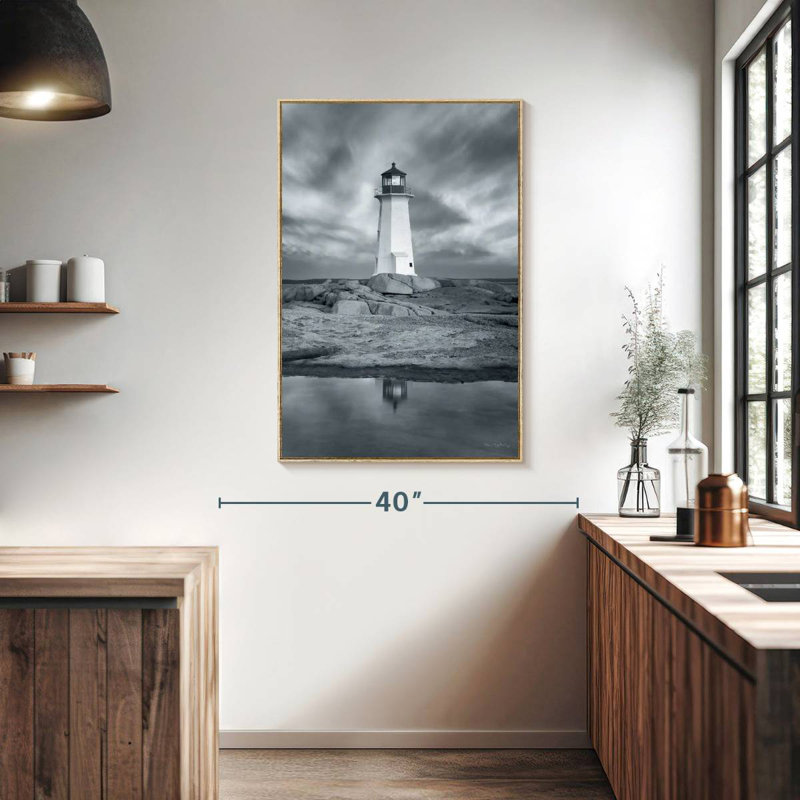 View By The Sea I, Floating Frame Natural Wood, 27" x 40"