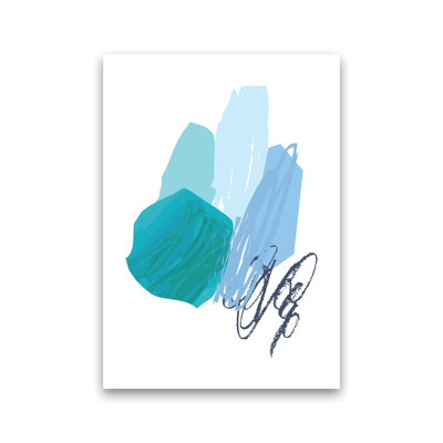Blue Palette Drawings by Pixy Paper - Print