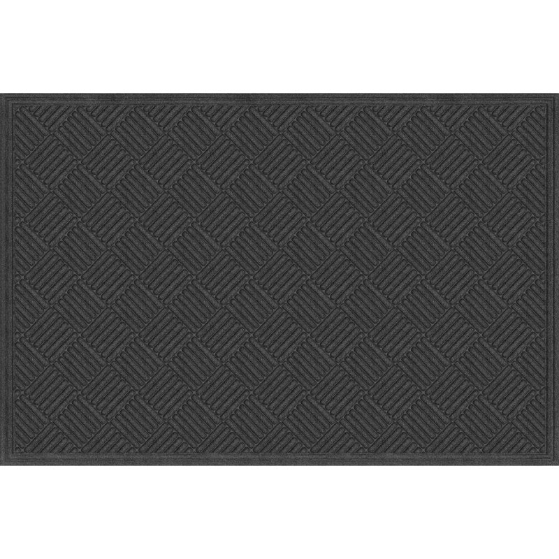 Tapis de porte d'extérieur Crosshatch 60 po x 36 po, L 36 po x L 60 po, Gris
