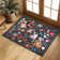 Groner Large Flower Living Room Rug Washable Bedroom Rug Non-Slip Colorful Vintage Accent Floor Carpet For Home Decor