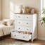 Commode 5 tiroirs, commode haute, commode de chambre H 36,7 po, rangement et armoire de rangement moderne, commode verticale pour chambre à coucher, garde-robe, couloir