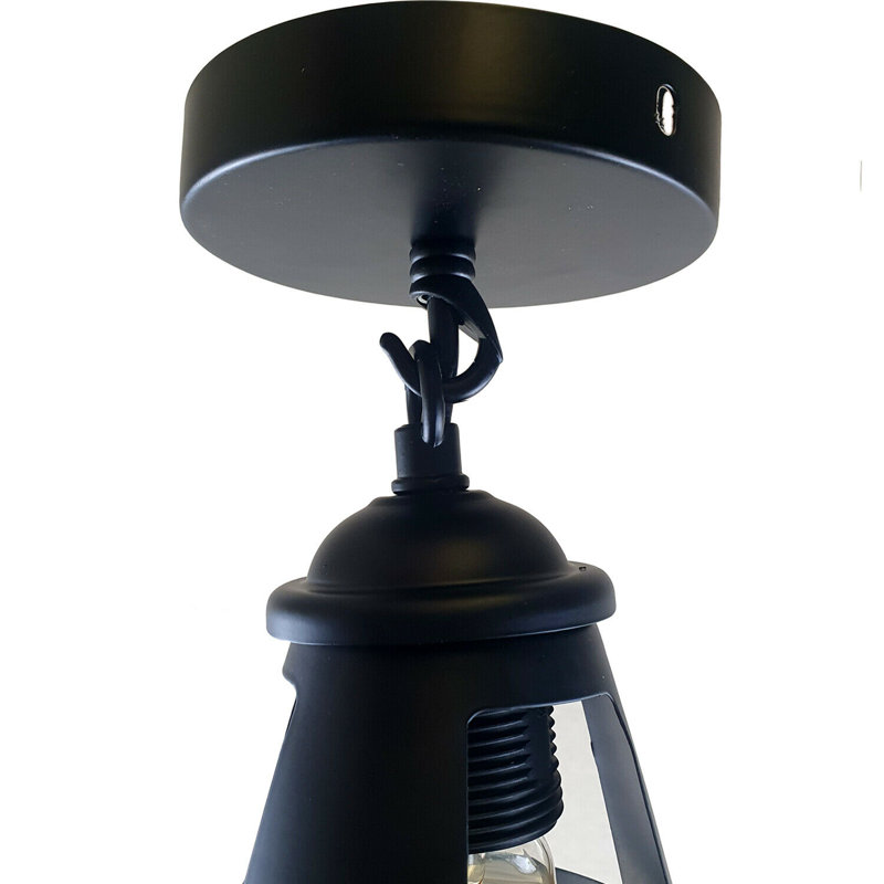 Bolin Semi Flush Mount, Black