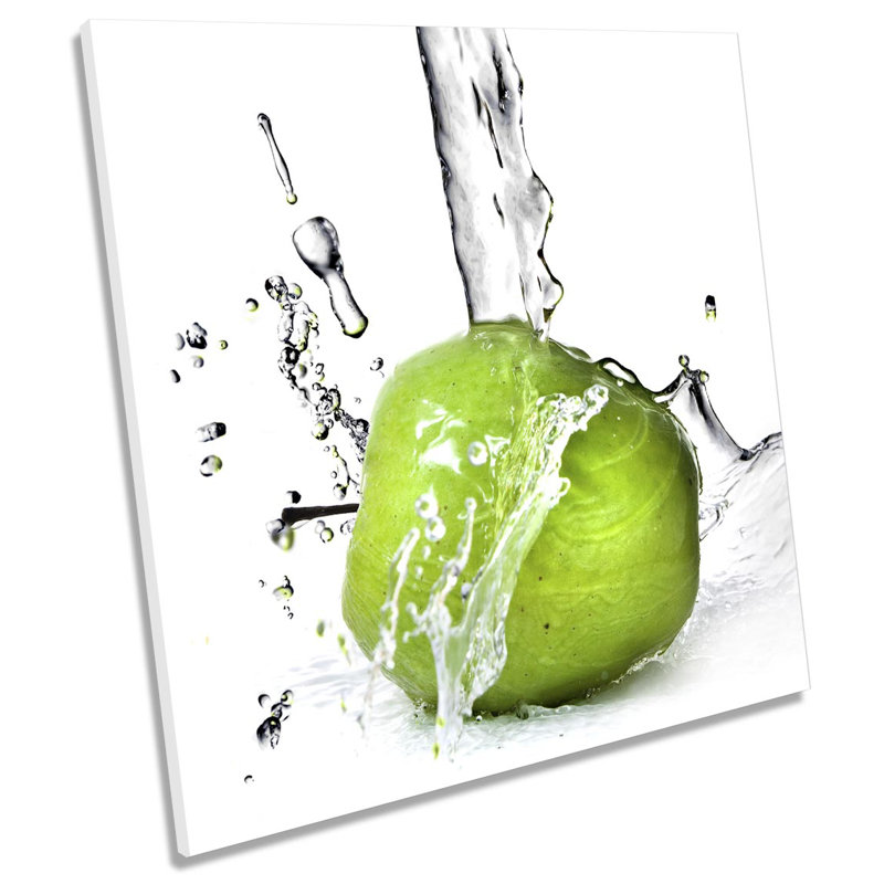 Z0854 Water Splash Apple Kitchen - Wrapped Canvas Art Prints, 60cm H x 60cm W x 2cm D