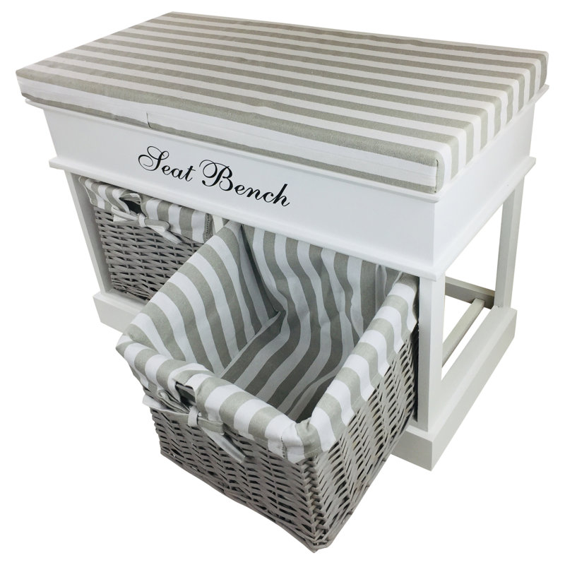 Amir Solid Wood Storage Bench