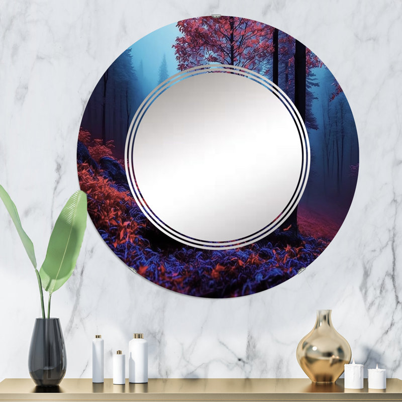 Miroir mural rond Lospalos, 32 po x 32 po