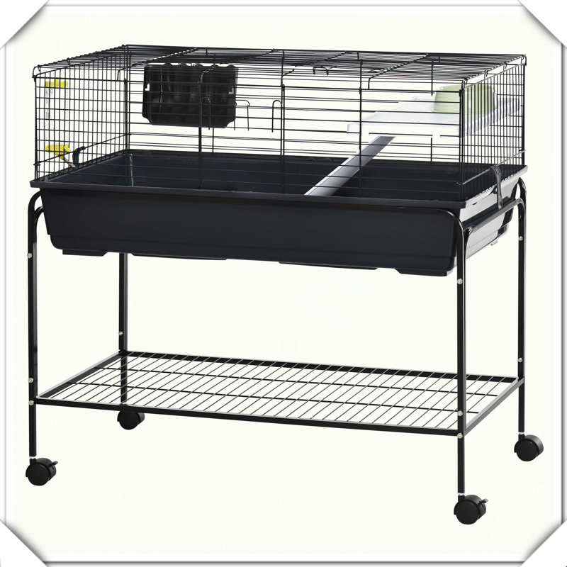 Two-Storey Small Animal Cage with Removable Stand Shelf Wheels