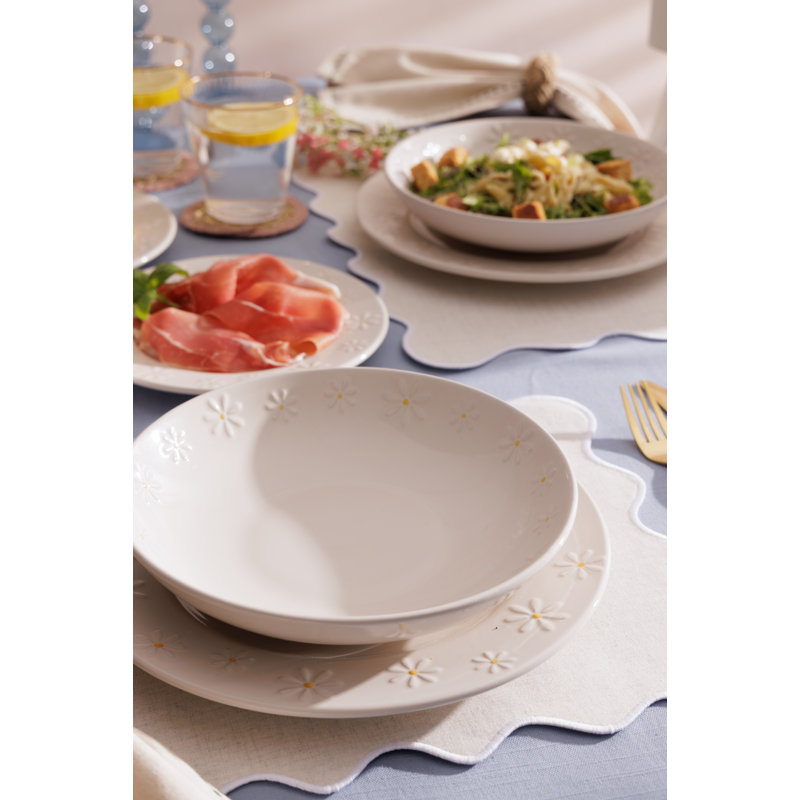 Daisy 1ml Stoneware Pasta Bowl