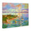 «Vivid Abstract Coast with Boat», art mural par Dorothy Fagan