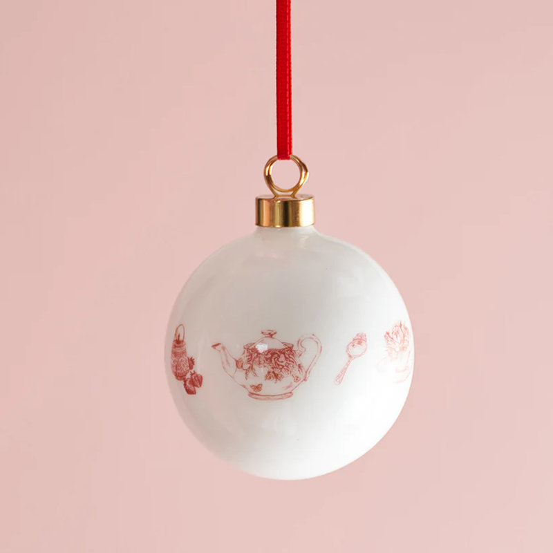 6cm Bone China Bauble