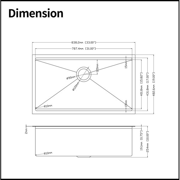 Dimensions du produit