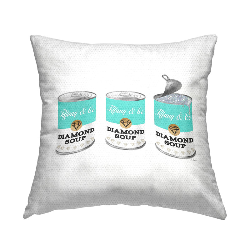 Coussin d'extérieur Stupell Industries Glam Diamond Soup