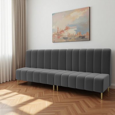 Velvet soft cushion double seat booth combination