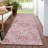 Geneva Pink Washable Indoor-Outdoor Rug - -1131735853